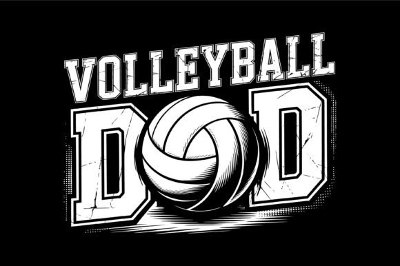 Bold Volleyball Dad Graphic Design: A Typeface for Team Pride