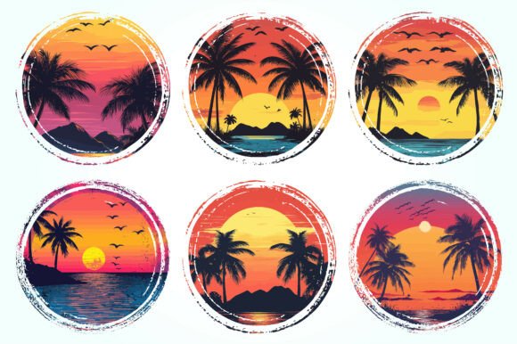 Capturing Golden Hour: The Sunset Vector Graphic for T-Shirt Design