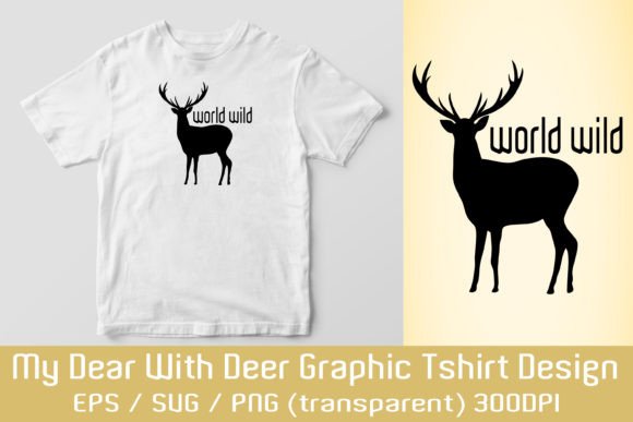 Deer Silhouette Graphic Tshirt Design for Modern Creatives