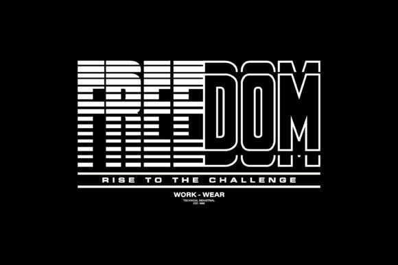 Freedom Typography Bold Graphic Tee: A Designer's Perspective