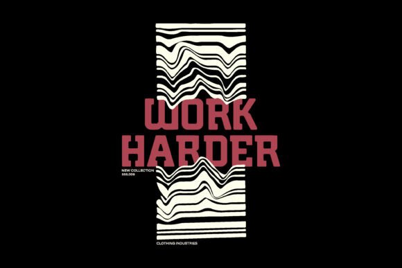 Hard Work Typography Graphic Streetwear