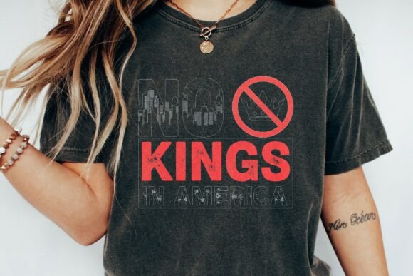 No Kings in America Graphic Design Png: Bold Design for a Statement