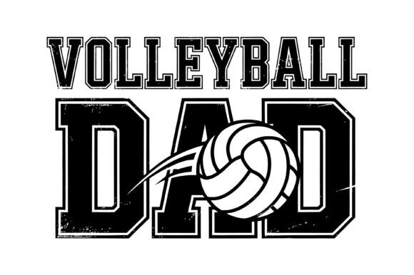 The Volleyball Dad Bold Varsity Graphic: A Design Asset That Scores Big